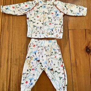 Molo Floral Matching Sweatshirt and Pants Size 68